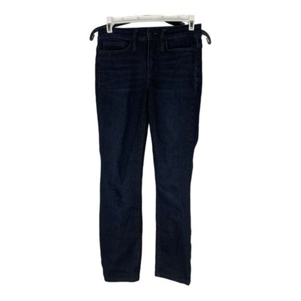 Athleta Womens Dark Wash Mid-Rise Skinny Jeans Size 0 Cotton Blend
